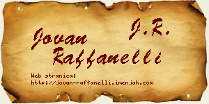 Jovan Raffanelli vizit kartica